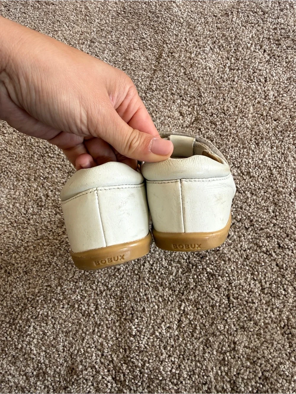 Bobux Toddler White Leather Sandals Size 25/8